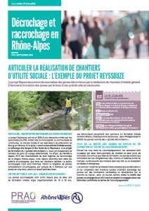 Décrochage Raccrochage - Note d'actualité 